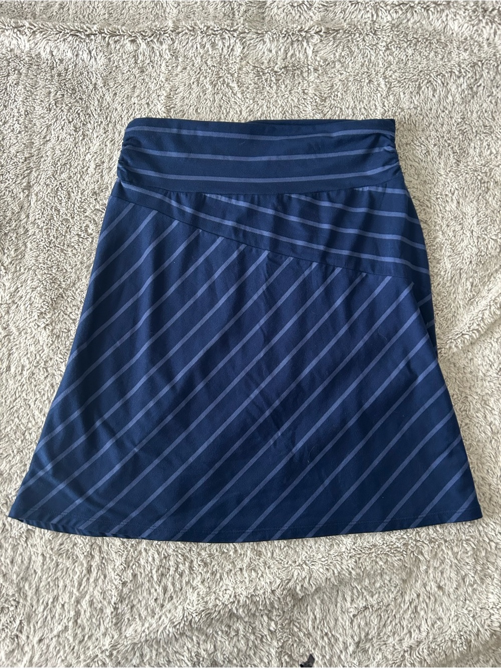 Faded Glory Diagonal Stripe Midi Skirt